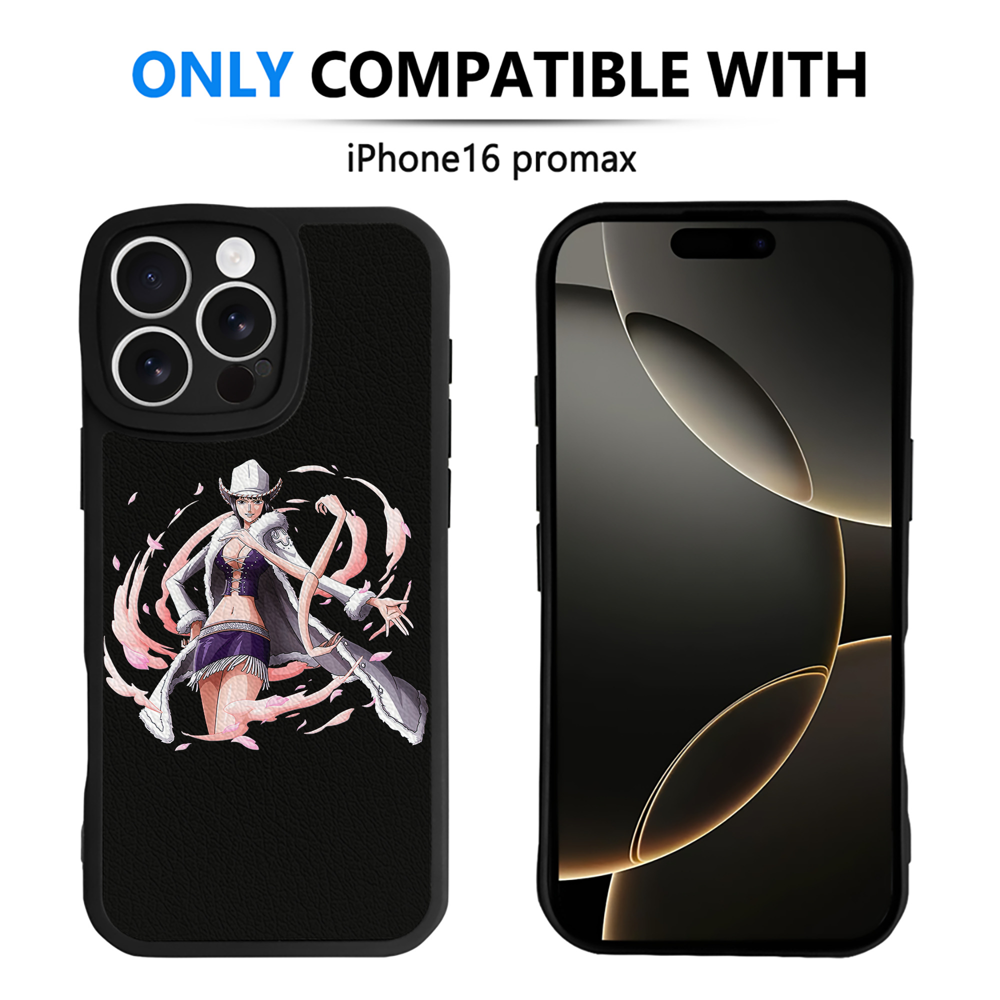 （画像用） ワンピース ニコ・ロビン ONE PIECE Nico Robin 【iPhone 16シリーズ対応】シリコンスマホケース（レザー調） 材質：シリコン